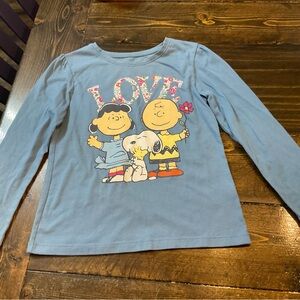 Blue Kids Shirt with Cartoon Print